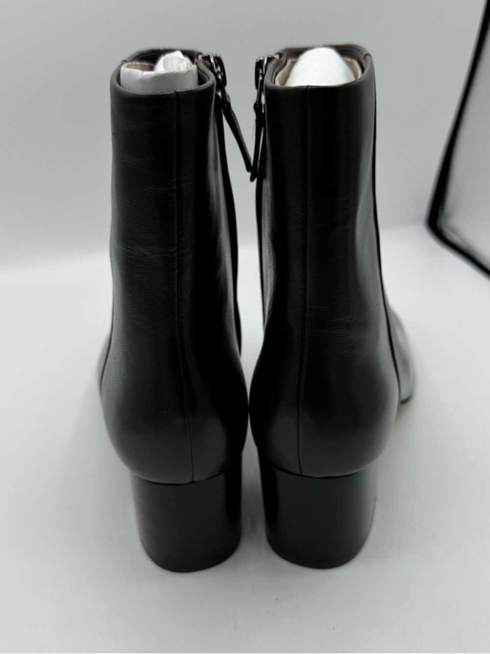 Everlane The Day Boot Dark Brown Leather sz 8 Side Zip Ankle Bootie Square Toe - Picture 3 of 5
